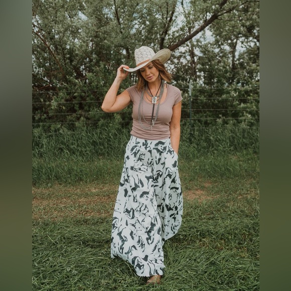 Goldie Lew Pants - BLACK AND WHITE HORSE PANTS